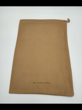 BURBERRY Camel Dust Bag Drawstring Storage Pouch Luxe Packaging 14.5x10.5 EUC